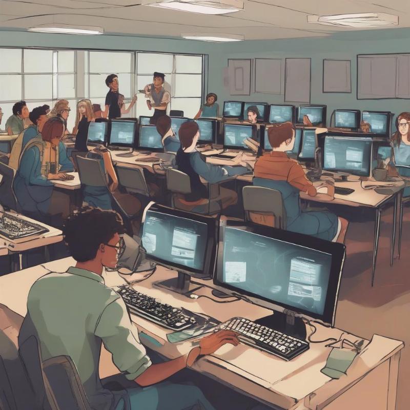 Sinh viên Học viện Kỹ thuật Mật mã đang học các môn chuyên ngành an toàn thông tin và công nghệ thông tin